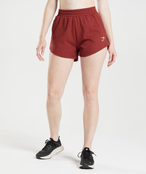 Women's Gymshark Training Sweat Shorts Red | NZ 8RQVPH